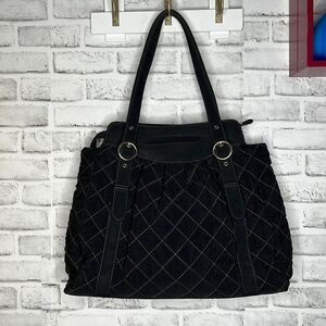 Vera Bradley Large Quilted Micro Fiber Shoulder Bag Purse Tote